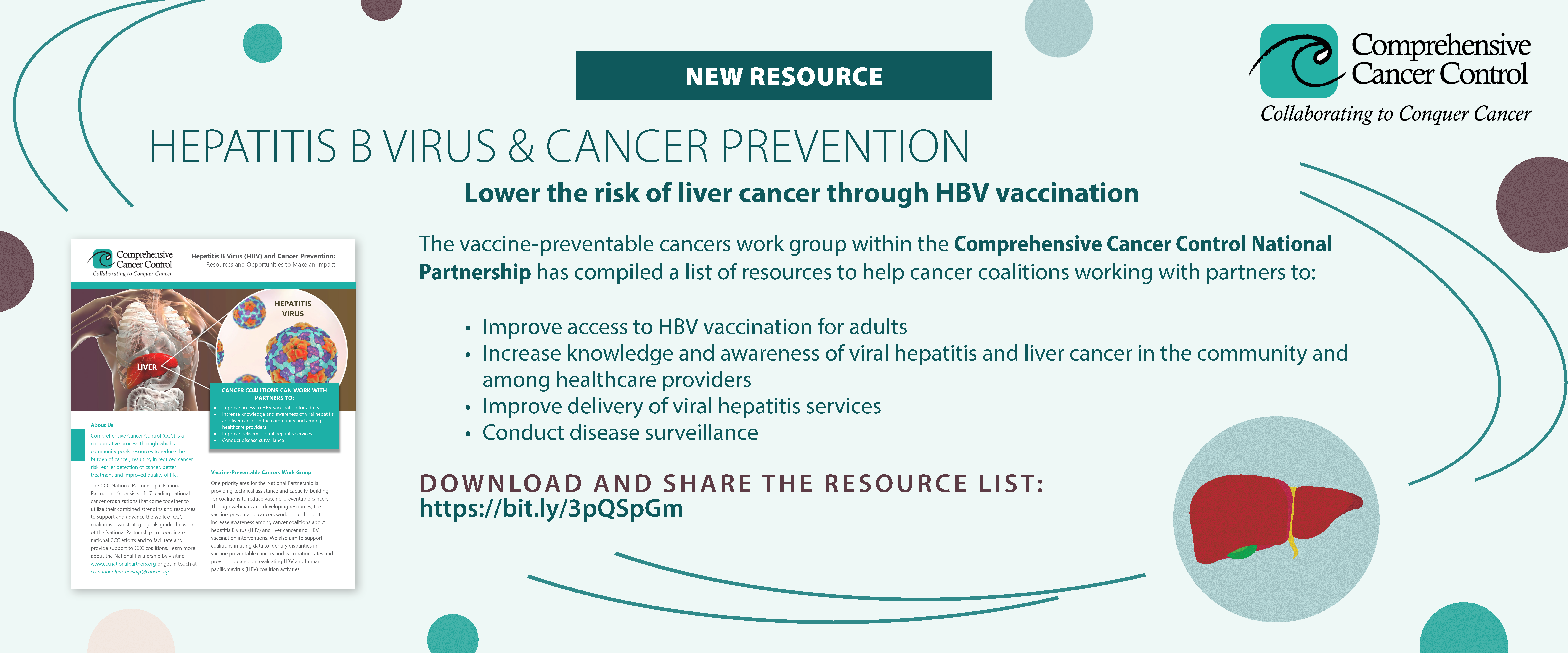 Download and share the HBV & Cancer Prevention resource list: https://bit.ly/3pQSpGm